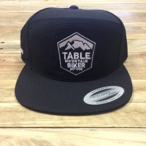 Table Mountain Biker Flexfit 5 Panel Flatpeak Cap - Black