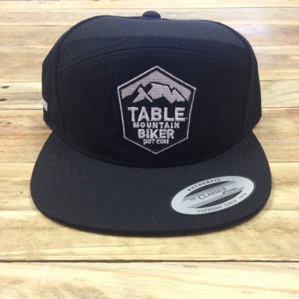 Table Mountain Biker Flexfit 5 Panel Flatpeak Cap - Black